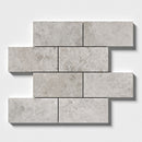 Silver Skyes 2 3/4"x5 1/2" Polished Marble Tile profile view