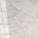 Silver Clouds 18"x18" Polished Marble Tile wall view