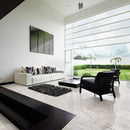 Silver Skyes 24"x24" Polished Marble Tile living room view