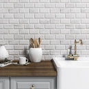 Lonte 2 3/4"x5 1/2" Polished Subway Marble Tile room shot kitchen view