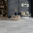 Skyline Vein Cut  16"x24" Full Grain Marble Tile Product shot Profile view