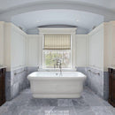 Foster Light 12"x12" Polished Marble Tile room shot bathroom view