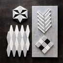 Allure Light Snow White Black Honed 12"x12" Marble 2"x2" Mosaic Tile product shot tile view 2