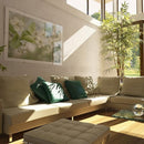 Hampton Line Textured 16"x24" Limestone Tile room shot living room view