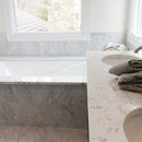Cararra Honed 12"x24" Marble Tile room shot bathroom view 2