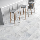Cararra Honed 12"x24" Marble Tile room shot kitchen view