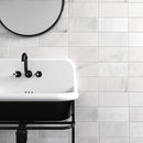 Lonte 6"x12" Polished Marble Tile room shot bathroom view 2