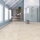 Cappuccino Polished 24"x24" Marble Tile room shot bathroom view
