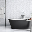 White Dolomiti 12"x24" Classic Honed Marble Tile room shot bathroom view