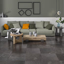 Black Night Brushed 16"x16" Marble Tile