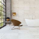Calacatta Roma 12"x24" Polished Marble Tile room shot bedroom view 2
