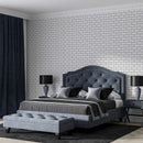 Thassos, Keefer mix 2 3/4"x5 1/2" Honed Marble Tile Product shoot Bedroom view 