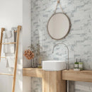 Calacatta Gold Modena 2 3/4"x5 1/2" Polished Marble Tile product shot bathroom view 2
