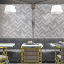 City Leather 2"x8" Marble Tile restaurant wall view