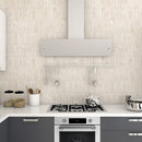 Royal Leather 2"x8" Subway Marble Tile kitchen view