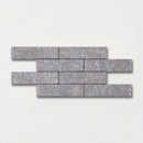 Black Leather 2"x8" Subway Marble Tile angle view