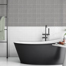 Winslow White 12"x24" Polished Marble Tile 38" Thick product shot bathroom view