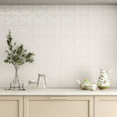 Autumn White Glossy Ceramic Accent Tiles