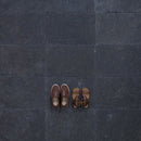De-Baron Bluestone 16"x24" Lappato Patinato Limestone Tile room shot interior view