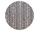 T MODEL – Maze-Inspired Cowhide Patch Rug