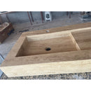 HANDCRAFTED CUSTOM TRAVERTINE SINK - 2 (TR-057)