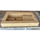 HANDCRAFTED CUSTOM TRAVERTINE SINK - 2 (TR-057)