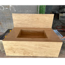 HANDCRAFTED CUSTOM TRAVERTINE SINK - 1
