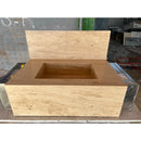 HANDCRAFTED CUSTOM TRAVERTINE SINK - 1