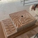 HANDCRAFTED CUSTOM TRAVERTINE SINK - 3 (TR-075)
