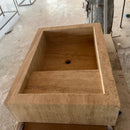HANDCRAFTED CUSTOM TRAVERTINE SINK - 3 (TR-075)