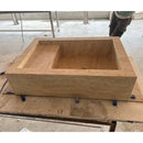 HANDCRAFTED CUSTOM TRAVERTINE SINK - 3 (TR-075)