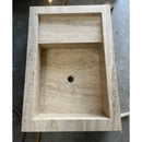HANDCRAFTED CUSTOM TRAVERTINE SINK - 3 (TR-075)
