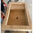 HANDCRAFTED CUSTOM TRAVERTINE SINK - 3 (TR-075)