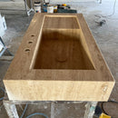 HANDCRAFTED CUSTOM TRAVERTINE SINK - 4 (TR-078)