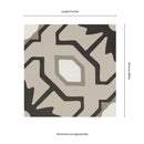 Tahari 8x8 matte porcelain field tile  msi collection NTAH8X8 product shot measure view