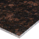 Tan brown 12 in x 12 in polished granite floor and wall tile TTANBRN1212 product shot profile view