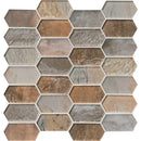 Taos picket 12X12 glass mesh mounted mosaic tile SMOT GLSPK TAOS8MM product shot multiple tiles close up view