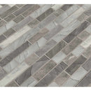 Tarvos interlocking 11.81X11.81 glass mesh mounted mosaic tile SMOT-GLSIL-TARVOS6MM product shot multiple tiles angle view
