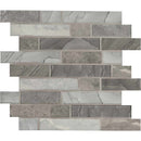 Tarvos interlocking 11.81X11.81 glass mesh mounted mosaic tile SMOT-GLSIL-TARVOS6MM product shot multiple tiles close up view