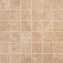 Tempest natural 12x12 glazed ceramic mesh mounted mosaic tile NTEMNAT2X2 product shot one tile top view