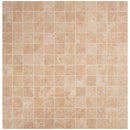 Tempest natural 12x12 glazed ceramic mesh mounted mosaic tile NTEMNAT2X2 product shot multiple tiles top view