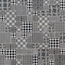 Tetris nero encaustic 11.81X11.81 honed marble mesh mounted mosaic tile SMOT-TETNERO-10MM product shot multiple tiles close up view
