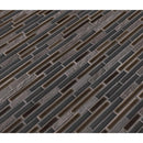 Titan interlocking 12X12 porcelain and stone mesh mounted mosaic tile SMOT-SPIL-TI8MM product shot multiple tiles angle view