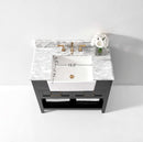 Hayley Bathroom Vanity with Sink and Carrara White Marble Top Cabinet Set Villohome