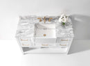 Hayley Bathroom Vanity with Sink and Carrara White Marble Top Cabinet Set Villohome