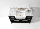 Hayley Bathroom Vanity with Sink and Carrara White Marble Top Cabinet Set Villohome