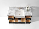Hayley Bathroom Vanity with Sink and Carrara White Marble Top Cabinet Set Villohome