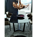 Natural Marble Rectangular Dining Table - Polished Eased Edge