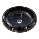 Toros Black Marble Above Vanity Bathroom Vessel Sink Polished (D)16" (H)5" angle view