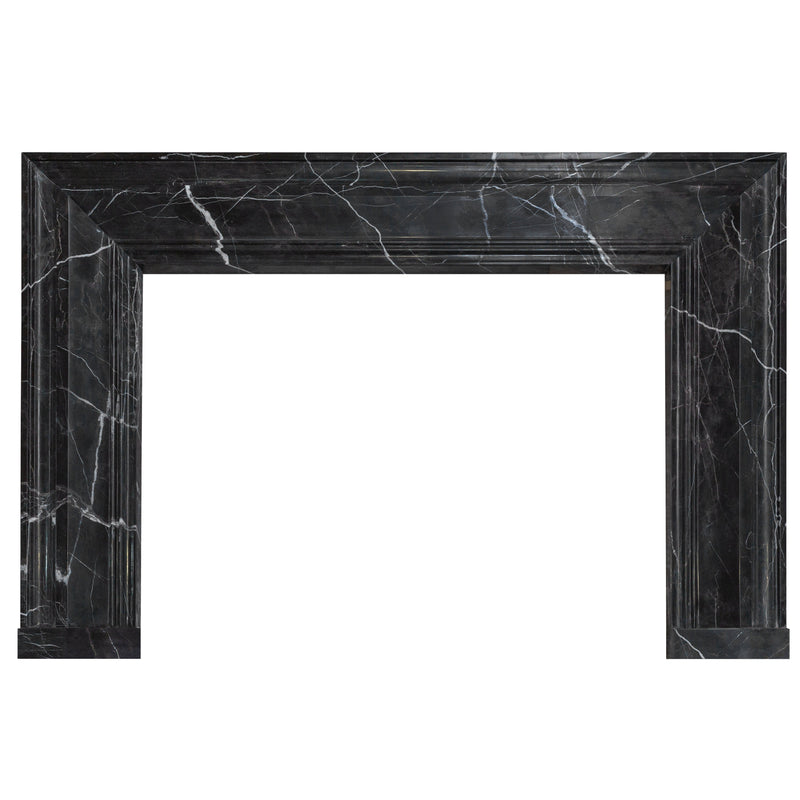 Toros black fireplace mantel polished 49x69 product shot